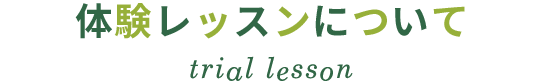 体験レッスンについて